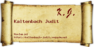 Kaltenbach Judit névjegykártya